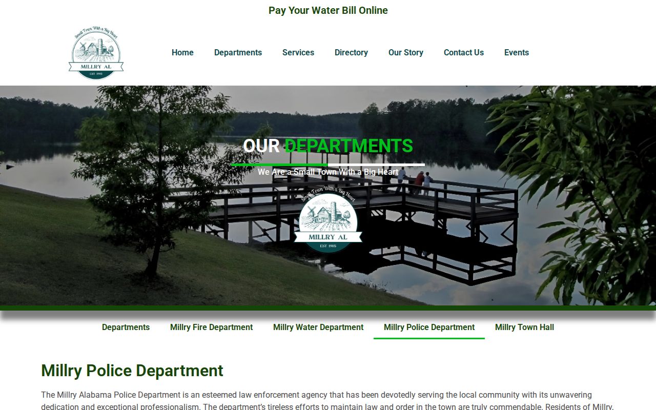 Millry criminal records official Police Department page